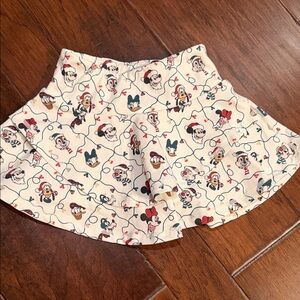 Girls Cream Disney Character Skort